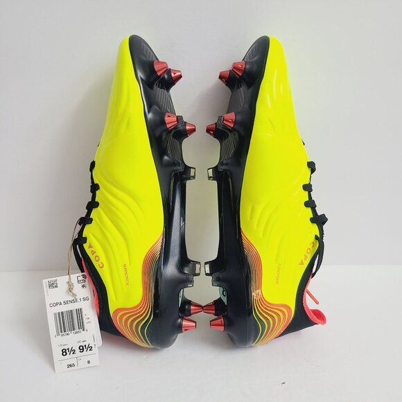 Adidas Copa Sense.1 SG Game Data Soccer Cleats GY8935 Size 8.5 Team Solar Yellow main image 5